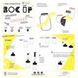 Vacuum packing Maxi Kit BocUp for glass jars + Pump